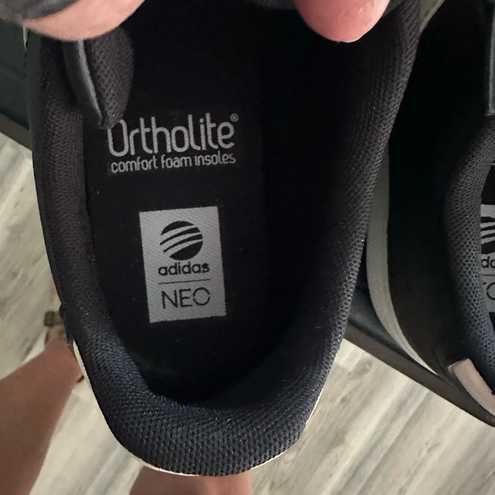 Adidas Black and White Sneakers Classic Design—NEO ORTHOLITE - Picture 4 of 5